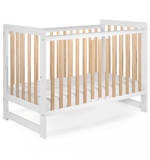 Tomi 22 - łóżeczko dziecięce z funkcją tapczanika, drewniane 120x60 | Biały Buk